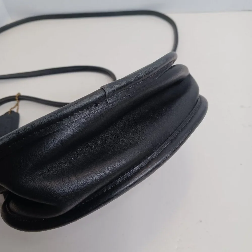 Coach Casey Black Leather Crossbody Vintage Handbag Purse